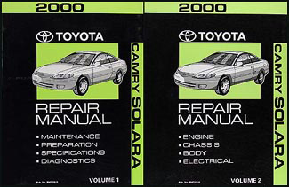 2000 Toyota Camry Solara Repair Manual Original Set 