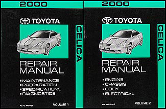 2000 Toyota Celica Repair Manual Original 2 Volume Set 