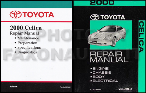 2000 Toyota Celica Repair Manual Reprint 2 Volume Set 
