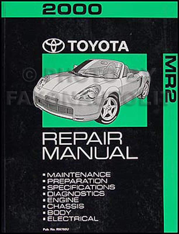 2000 Toyota MR2 Repair Manual Original 