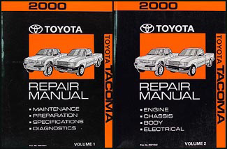 2000 Toyota Tacoma Repair Manual Original Set 