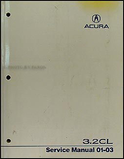 2001-2003 Acura 3.2 CL Shop Manual Original 