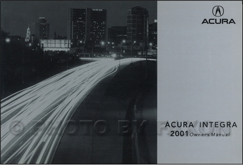 2001 Acura Integra Owners Manual Original