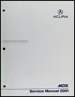 2001 Acura MDX Shop Manual Original 