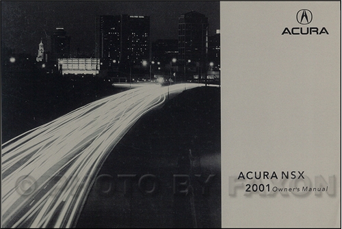 2001 Acura NSX Owners Manual Original