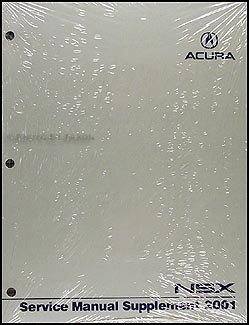 2001 Acura NSX Shop Manual Original Supplement 