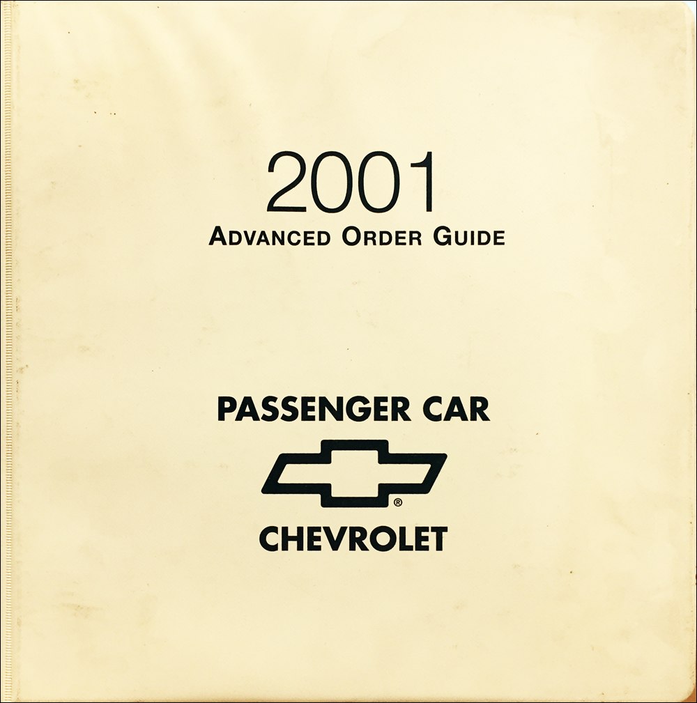 2001 Chevrolet Passenger Car Advanced Order Guide Original