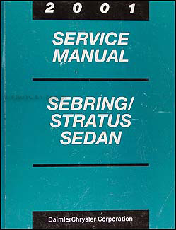 2001 Sebring and Stratus Shop Manual CD Original Sedan and Convertible 