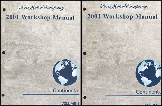 2001 Lincoln Continental Shop Manual Original 2 Volume Set