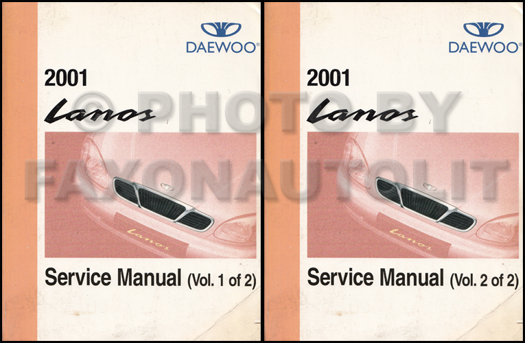 2001 Daewoo Lanos Repair Shop Manual Original 2 Volume Set