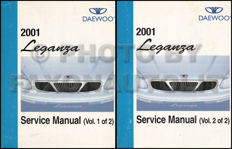 2001 Daewoo Leganza Repair Shop Manual Original 2 Volume Set