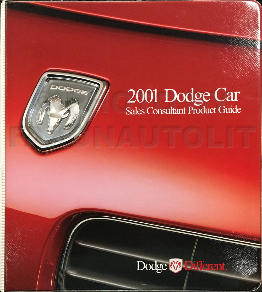 2001 Dodge Car Sales Consultant Product Guide Original