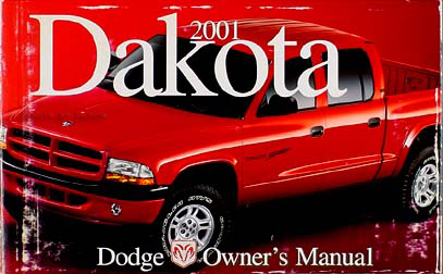 2001 Dodge Dakota Pickup Truck Owner's Manual Original