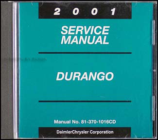 2001 Dodge Durango CD-ROM Repair Manual Original 