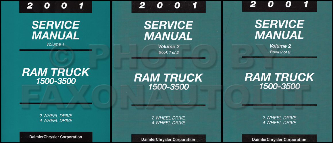 2001 Dodge Ram Truck Repair Shop Manual Factory Reprint Set Gas/Diesel Pickup