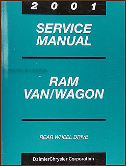 2001 Dodge Ram Van & Wagon Shop Manual Original B1500-B3500