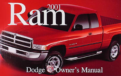 2001 Dodge Ram Pickup Original Owner's Manual Gasoline models