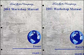 2001 Ford Escort and ZX-2 Shop Manual 2 Volume Set Original