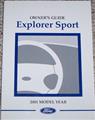 2001 Ford Explorer Sport 2-door Owner's Manual Original