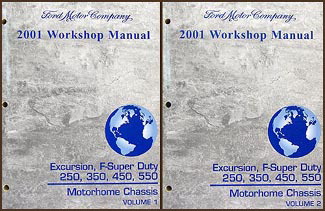 2001 Excursion, Super Duty F-250-F550 Set Repair Shop Manual Original