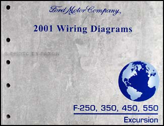 2001 Ford F-250 350 450 550 Excursion Wiring Diagram Manual Original
