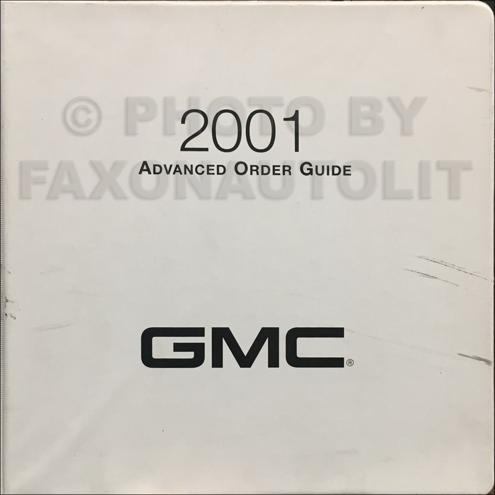 2001 GMC Advance Light Duty Color & Upholstery Dealer Album/Data Book Original