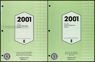 2001 Cadillac Eldorado Repair Manual Original 2 Volume Set 