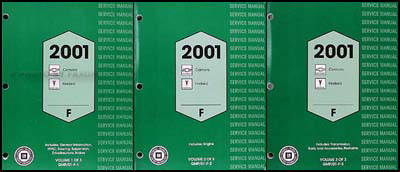 2001 Camaro, Firebird, & Trans Am Repair Manual Original 3 Volume Set