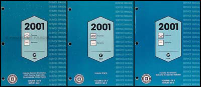 2001 Express & Savana Repair Manual 3 Volume Set Original 