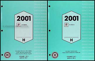 2001 Buick Le Sabre Repair Manual Original 2 Volume Set