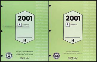 2001 Pontiac Bonneville Repair Manual Original 2 Volume Set