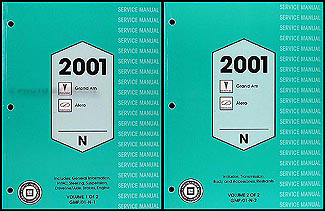 2001 Grand Am/Alero Repair Manual Original 2 Volume Set 
