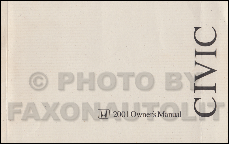 2001 Honda Civic Coupe Owner's Manual Original 2 Door