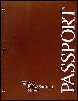 2001 Honda Passport Fuel & Emissions Repair Manual Original