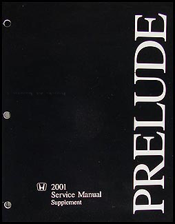 2001 Honda Prelude Repair Manual Original Supplement 