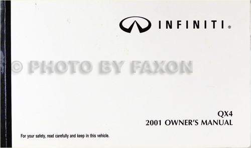 2001 Infiniti QX4 Owner's Manual Original