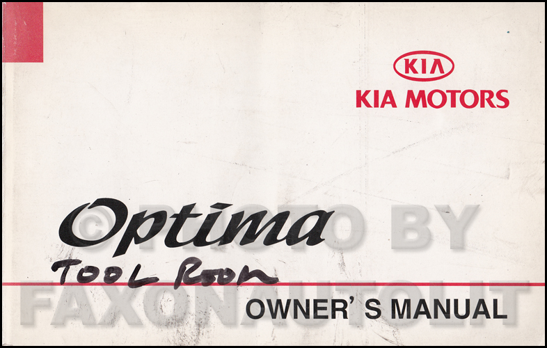 2001 Kia Optima Owners Manual Original