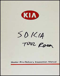 2001 Kia Inspection Manual Original