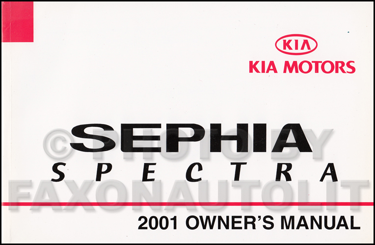 2001 Kia Spectra Owners Manual Original