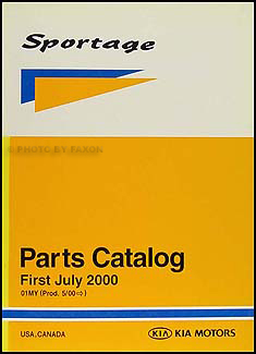 2001 Kia Sportage Parts Book Original 