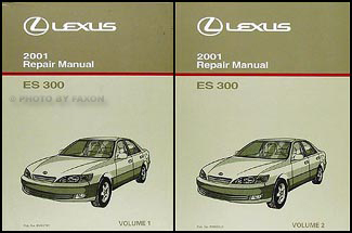 2001 Lexus ES 300 Repair Manual Original 2 Volume Set
