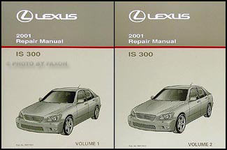 2001 Lexus IS 300 Repair Manual Original 2 Volume Set
