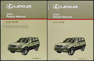 2001 Lexus LX 470 Repair Manual Original 2 Volume Set