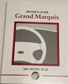2001 Mercury Grand Marquis Owner's Manual Original