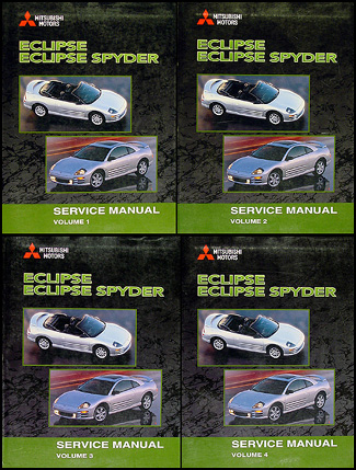 2001 Mitsubishi Eclipse and Eclipse Spyder Original Repair Manual Set 