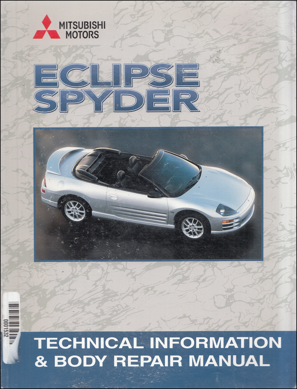 2001 Mitsubishi Eclipse Spyder Body Repair Manual Original