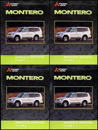 2001 Mitsubishi Montero Repair Manual Set Original