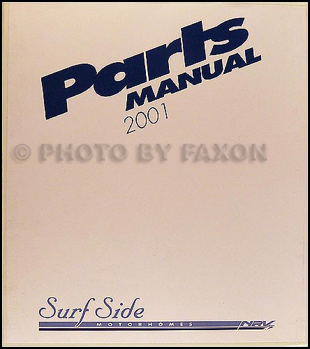 2001 National RV Surf Side Parts Book Original