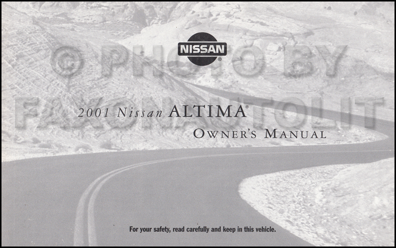 01 2001 Nissan Altima owners manual 