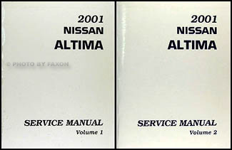 2001 Nissan Altima Repair Manual Set Original 
